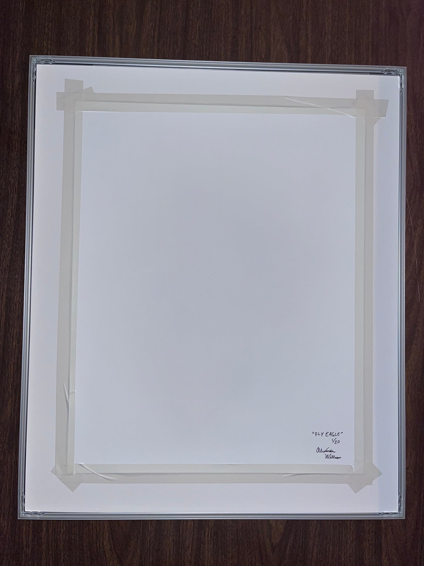 Fly Eagle Signed and Framed 16"x20" Print
